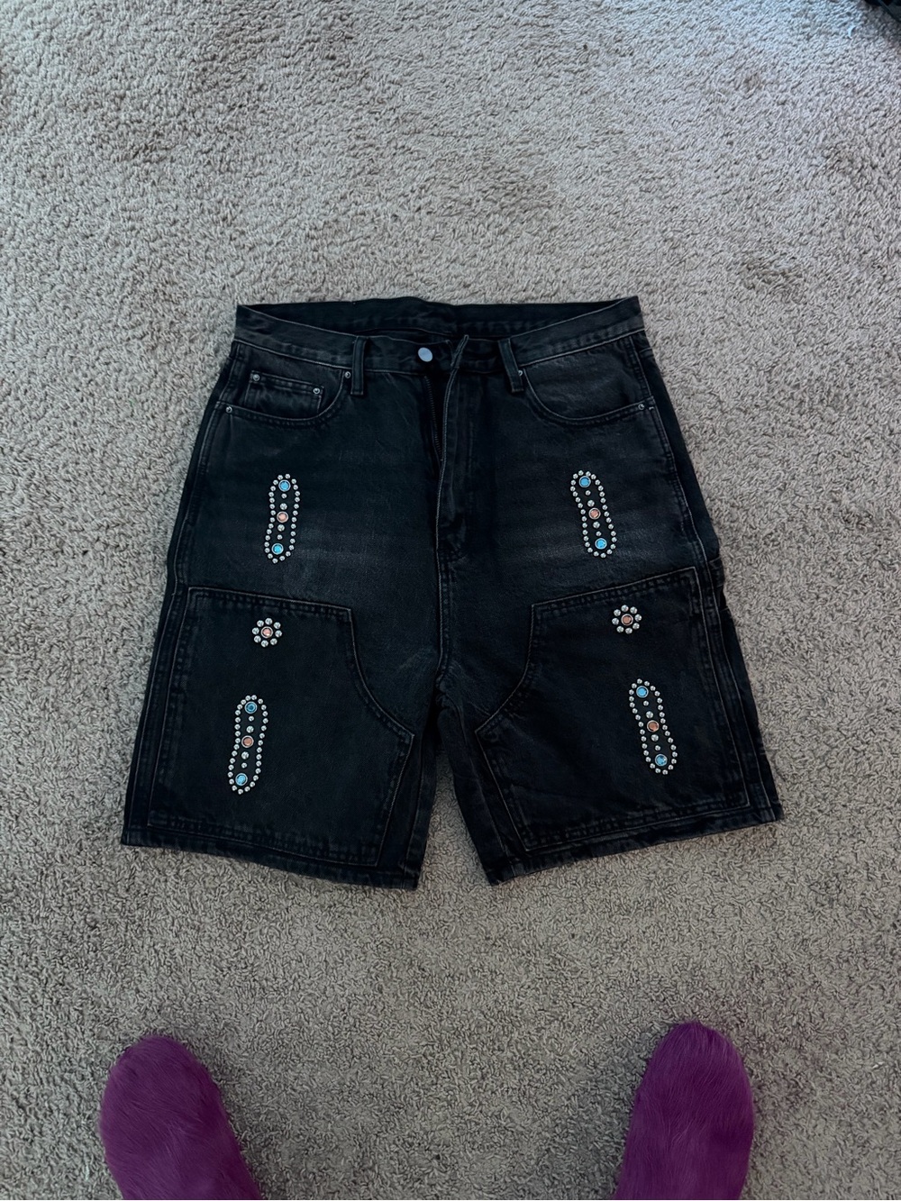 Black MNML Jean Shorts